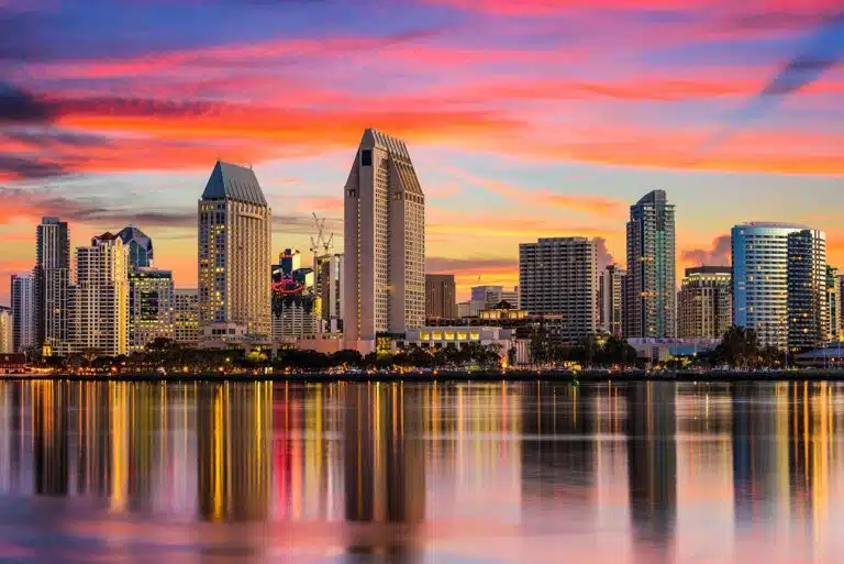 San Diego, California Skyline at sunset