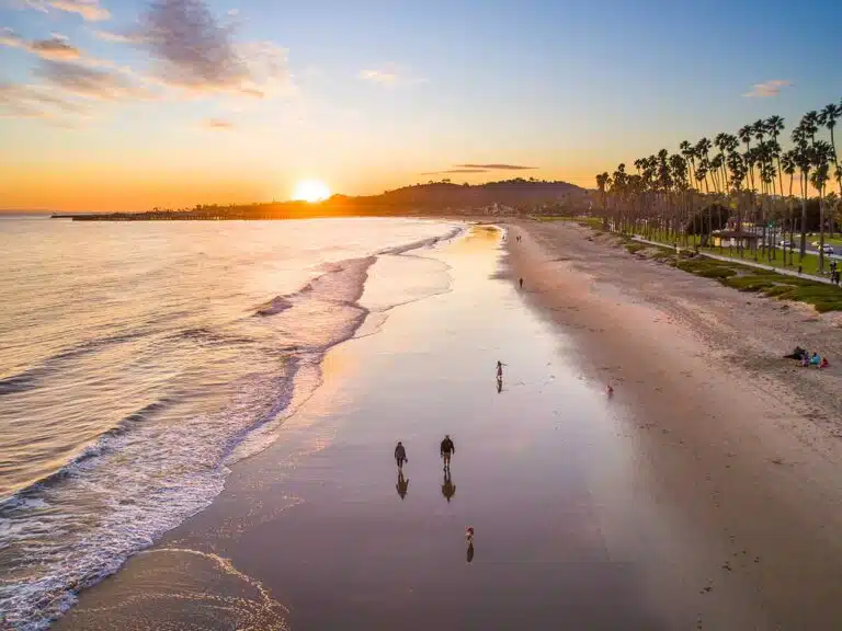 Santa Barbara Sky View on East Beach at Sunset
