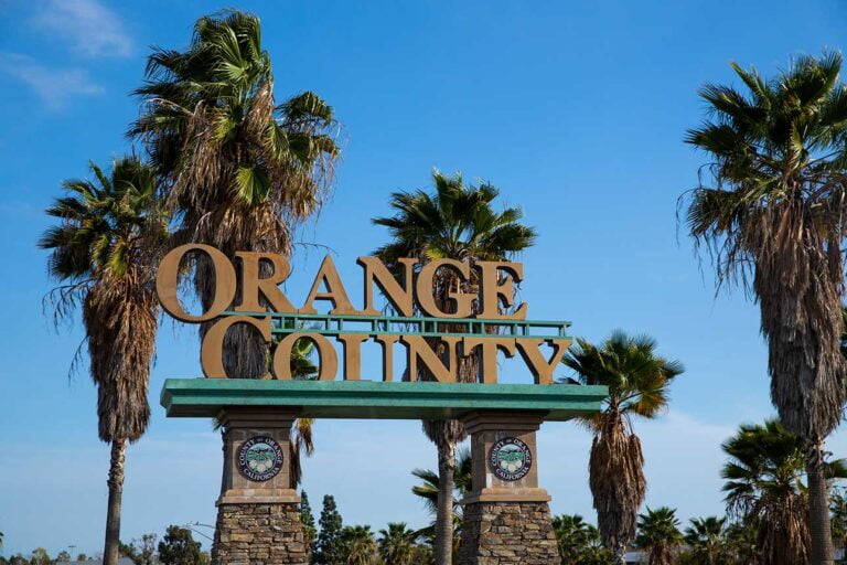 Orange County City Welcome Sign
